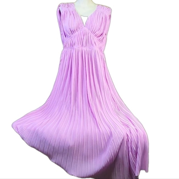 Endless Rose Pink Pleated Full Length Dress - Picture 6 of 10